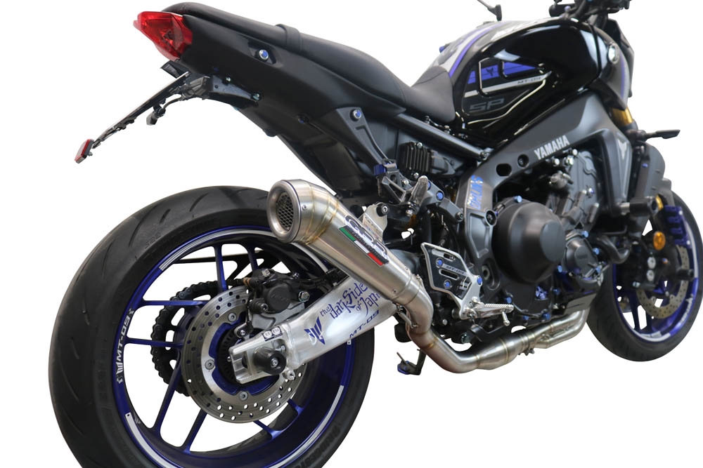 Exhaust compatible with Yamaha Mt-09 2021-2023, Powercone Evo, Homologated legal full system exhaust, including removable db killer and catalyst