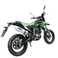 Exhaust compatible with KL MOTOR KXE 125 2022-2023, Albus Evo4, Homologated legal slip-on exhaust including removable db killer, link pipe and catalyst