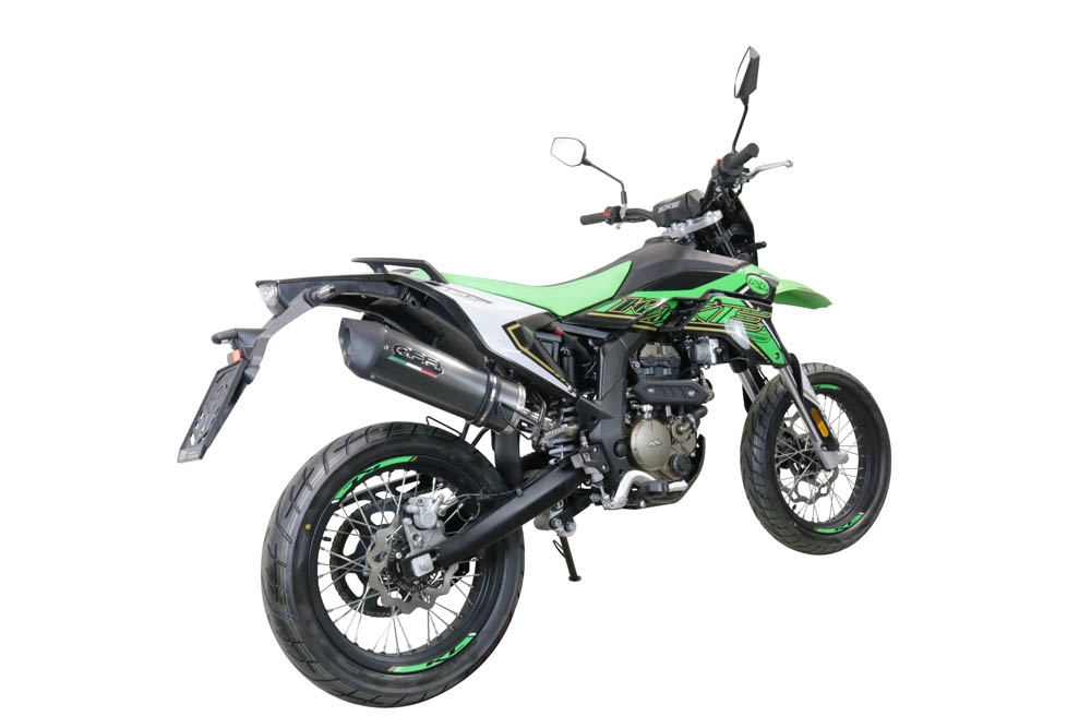 Esapament GPR compatibil cu KL MOTOR KXE 125 2022 Evacuare slip-on omologata, inclusiv db killer detașabil, cot de legătură și catalizator,Furore Evo4 Poppy