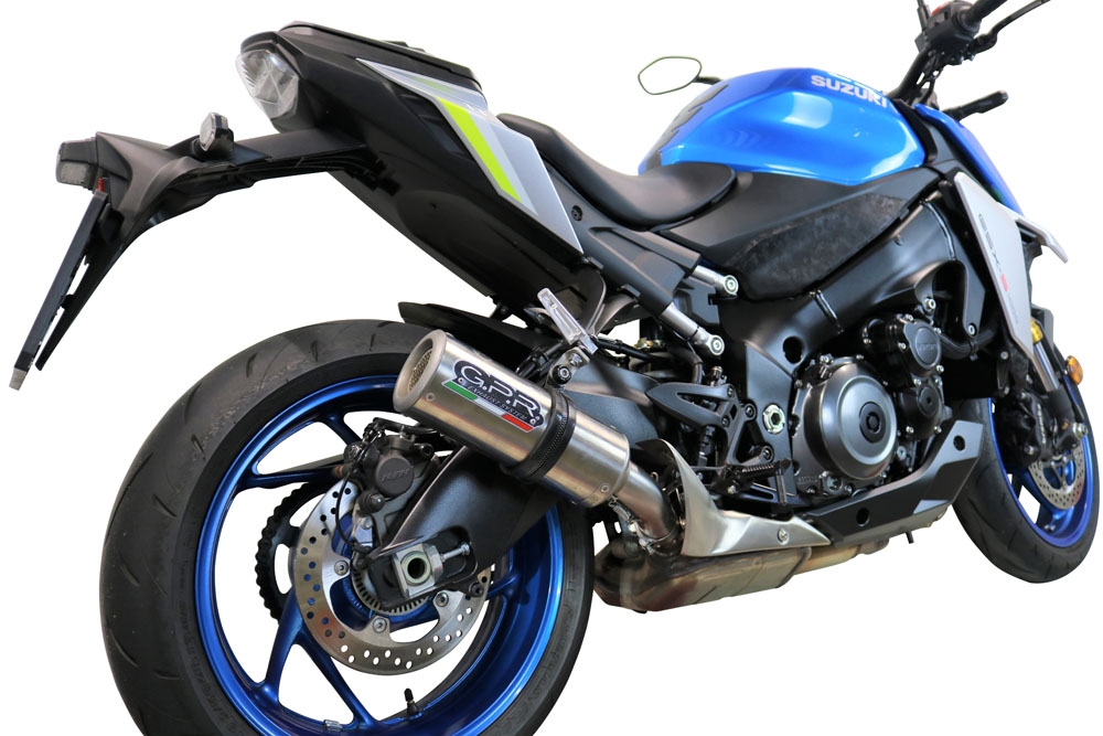 Esapament GPR compatibil cu Suzuki Gsx-S 1000  2017 Evacuare slip-on omologata, inclusiv db killer detașabil și cot de legătură,M3 Inox 