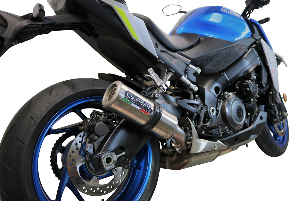 Esapament GPR compatibil cu Suzuki Gsx-S 1000  2017 Evacuare slip-on omologata, inclusiv db killer detașabil și cot de legătură,M3 Inox 