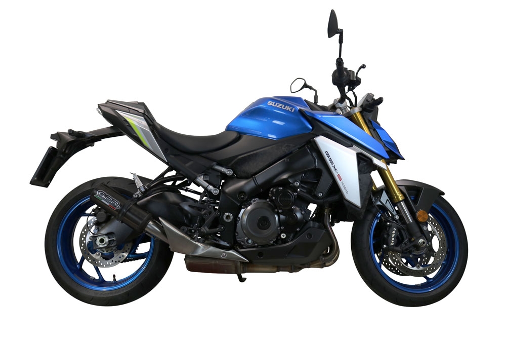 Esapament GPR compatibil cu Suzuki Gsx-S 1000  2021 Evacuare slip-on omologata, inclusiv db killer detașabil și cot de legătură,M3 Black Titanium