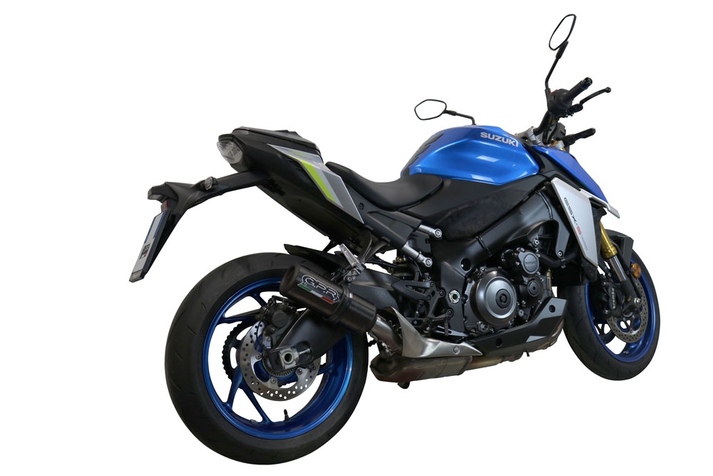 Esapament GPR compatibil cu Suzuki Gsx-S 1000  2021 Evacuare slip-on omologata, inclusiv db killer detașabil și cot de legătură,M3 Black Titanium