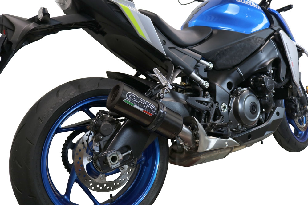 Esapament GPR compatibil cu Suzuki Gsx-S 1000  2021 Evacuare slip-on omologata, inclusiv db killer detașabil și cot de legătură,M3 Black Titanium