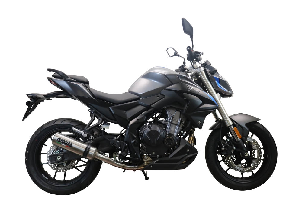 Exhaust compatible with Voge 500DS 2021-2024, M3 Inox , Racing slip-on exhaust including link pipe