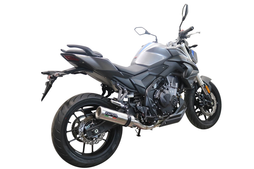 Exhaust compatible with Voge 500DS 2021-2024, M3 Inox , Racing slip-on exhaust including link pipe
