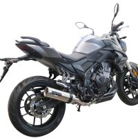 Exhaust compatible with Voge 500DS 2021-2024, M3 Inox , Racing slip-on exhaust including link pipe