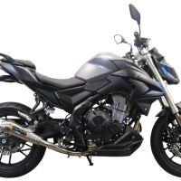 Exhaust compatible with Voge 500R 2021-2024, Powercone Evo, Racing slip-on exhaust including link pipe