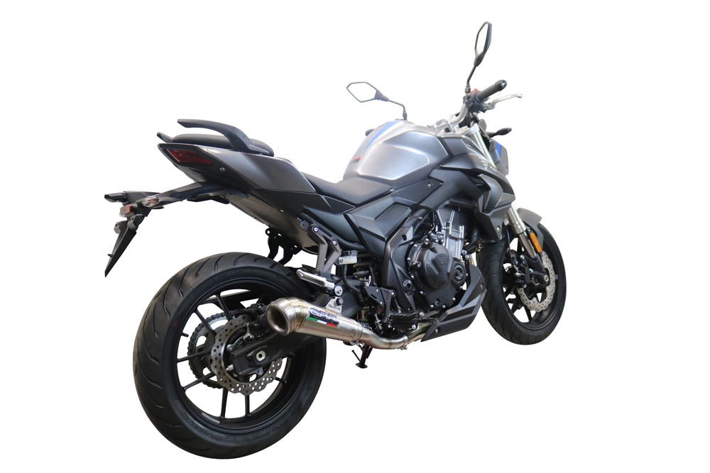 Exhaust compatible with Voge 500R 2021-2024, Powercone Evo, Racing slip-on exhaust including link pipe