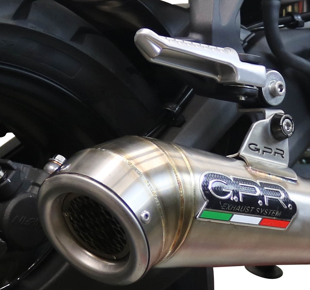 Exhaust compatible with Voge 500R 2021-2024, Powercone Evo, Racing slip-on exhaust including link pipe