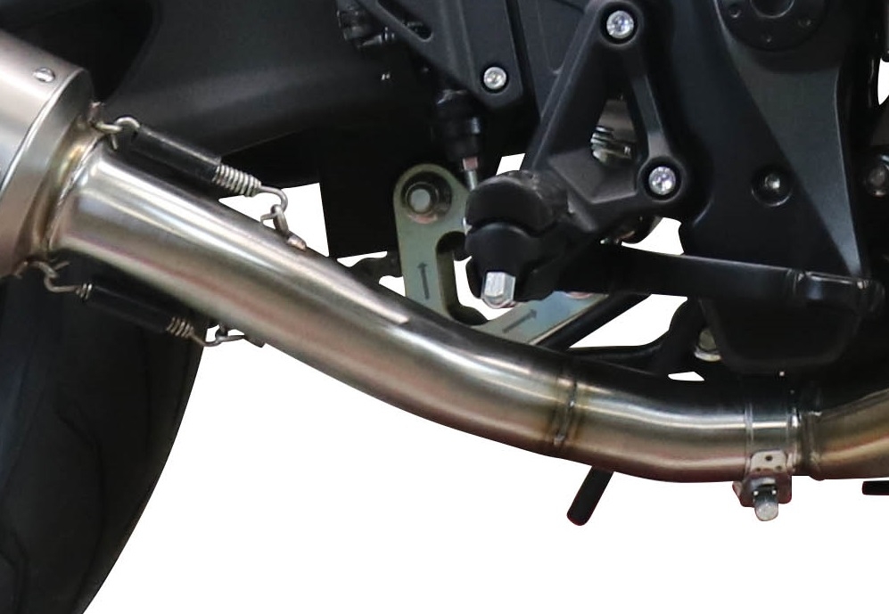 Exhaust compatible with Voge 500R 2021-2024, M3 Black Titanium, Racing slip-on exhaust including link pipe
