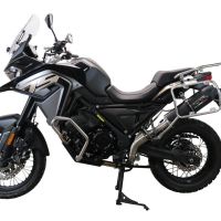 Exhaust compatible with Voge 650DSX 2021-2024, Furore Evo4 Nero, Homologated legal slip-on exhaust including removable db killer, link pipe and catalyst