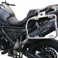 Exhaust compatible with Voge 650DSX 2021-2024, Furore Evo4 Nero, Homologated legal slip-on exhaust including removable db killer, link pipe and catalyst