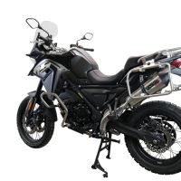 Esapament GPR compatibil cu Voge 650DSX 2021 Evacuare slip-on omologata, inclusiv db killer detașabil, cot de legătură și catalizator,New Grand Prix Evo Titanium