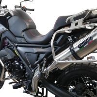 Exhaust compatible with Voge 650DSX 2021-2024, Satinox , Homologated legal slip-on exhaust including removable db killer, link pipe and catalyst