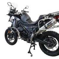 Exhaust compatible with Voge 650DSX 2021-2024, Satinox , Homologated legal slip-on exhaust including removable db killer, link pipe and catalyst