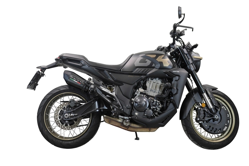   Zontes 350 R1 2022 Evacuare slip-on omologata, inclusiv db killer detașabil și cot de legătură,New Grand Prix Evo Poppy