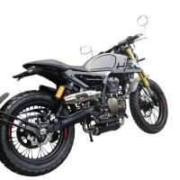 Exhaust compatible with F.B. Mondial Hps 125 2021-2023, Deeptone Inox, Racing full system exhaust
