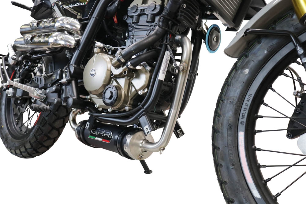Exhaust compatible with F.B. Mondial Hps 125 2021-2023, Deeptone Inox, Racing full system exhaust
