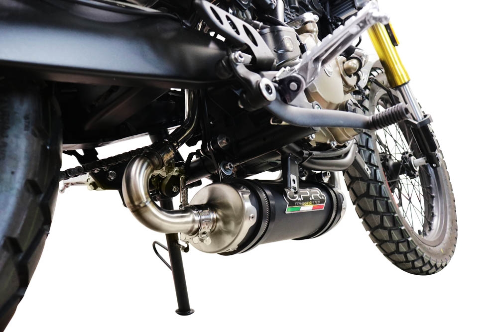 Exhaust compatible with F.B. Mondial Hps 125 2021-2023, Deeptone Inox, Racing full system exhaust