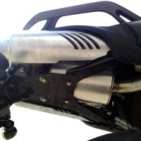 Exhaust compatible with Yamaha Fz6 600-Fazer S1-S2 2004-2013, Alluminio Ghost, Homologated legal slip-on exhaust including removable db killer and link pipe