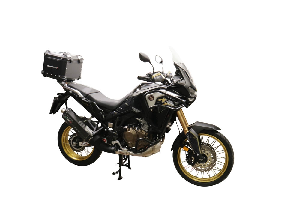 Top case GPR TECH  Honda Crf 1100 L Africa Twin 2020/2024 e5 Zwart Topcase din aluminiu, culoare neagră, cu placă specifică inclusă Capacitate 55 litri.