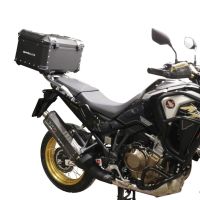 Top case GPR TECH  Honda Crf 1100 L Africa Twin 2020/2024 e5 Zwart Topcase din aluminiu, culoare neagră, cu placă specifică inclusă Capacitate 35 litri.