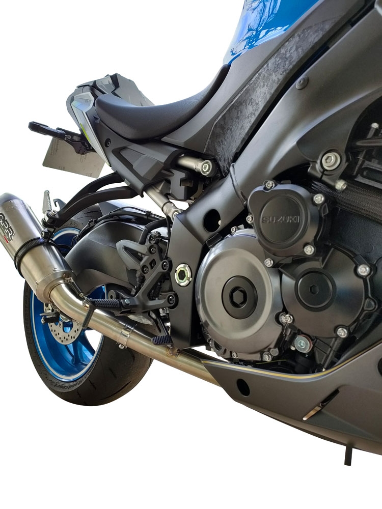 GPR exhaust compatible with Suzuki Gsx-S 1000  2017-2020, Deeptone Inox, Racing full system exhaust, including removable db killer 