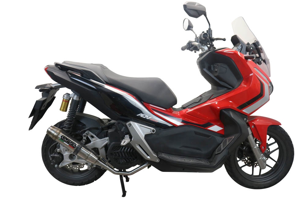 Exhaust compatible with Honda X-Adv 150 2020-2023, Deeptone Inox, Racing full system exhaust, including removable db killer