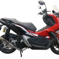 Exhaust compatible with Honda X-Adv 150 2020-2023, Deeptone Inox, Racing full system exhaust, including removable db killer