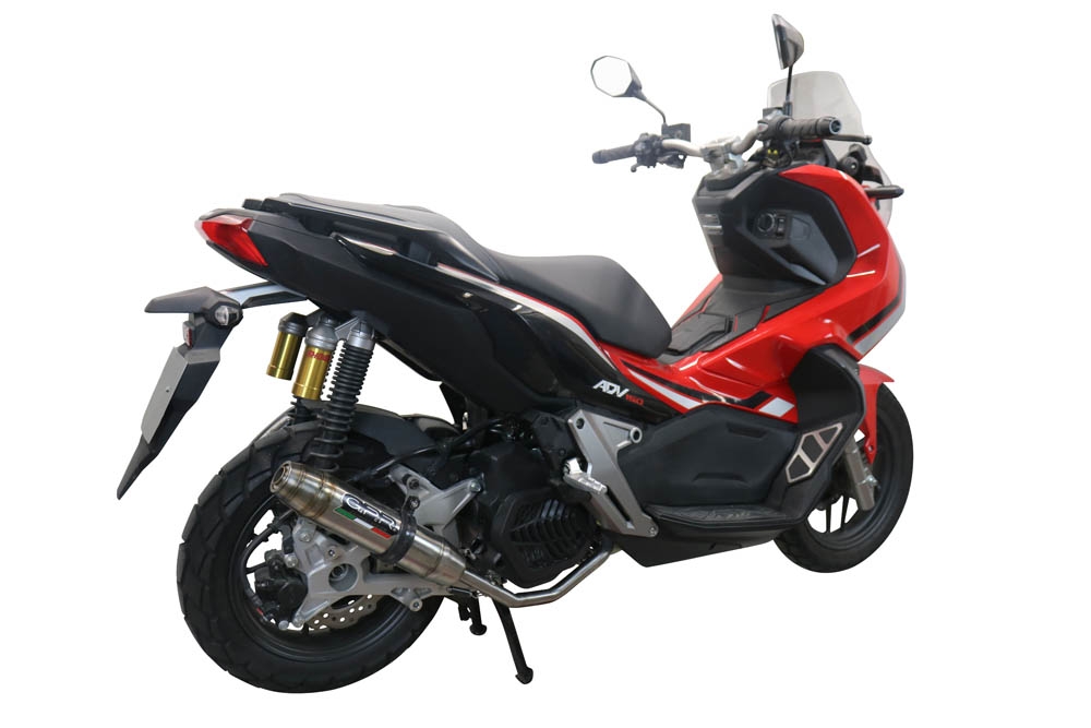 Exhaust compatible with Honda X-Adv 150 2020-2023, Deeptone Inox, Racing full system exhaust, including removable db killer