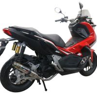Exhaust compatible with Honda X-Adv 150 2020-2023, Deeptone Inox, Racing full system exhaust, including removable db killer