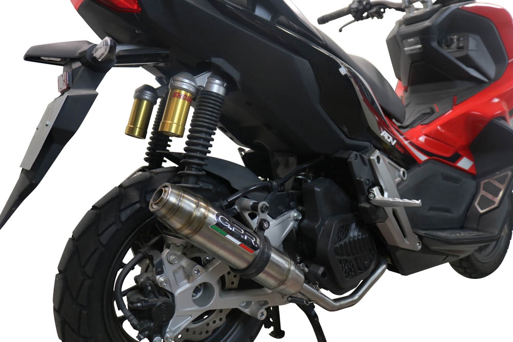Exhaust compatible with Honda X-Adv 150 2020-2023, Deeptone Inox, Racing full system exhaust, including removable db killer