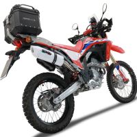Exhaust compatible with Honda Crf 300 L - Rally 2021-2024, Albus Ceramic, Racing slip-on exhaust, including link pipe and removable db killer