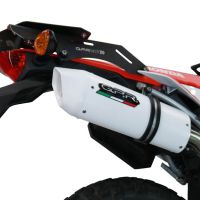 Exhaust compatible with Honda Crf 300 L - Rally 2021-2024, Albus Ceramic, Racing slip-on exhaust, including link pipe and removable db killer