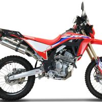 Esapament GPR compatibil cu Honda Crf 300 L - Rally 2021 Evacuări slip-on de curse, inclusiv cot de legătură și db killer detașabil,Dual Inox