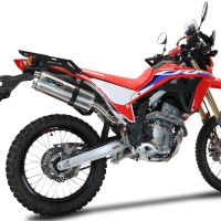 Esapament GPR compatibil cu Honda Crf 300 L - Rally 2021 Evacuări slip-on de curse, inclusiv cot de legătură și db killer detașabil,Dual Inox