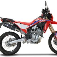 Esapament GPR compatibil cu Honda Crf 300 L - Rally 2021 Evacuare slip-on omologata, inclusiv db killer detașabil, cot de legătură și catalizator,Furore Evo4 Nero