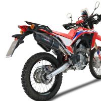 Esapament GPR compatibil cu Honda Crf 300 L - Rally 2021 Evacuare slip-on omologata, inclusiv db killer detașabil, cot de legătură și catalizator,Furore Evo4 Nero
