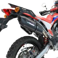 Esapament GPR compatibil cu Honda Crf 300 L - Rally 2021 Evacuare slip-on omologata, inclusiv db killer detașabil, cot de legătură și catalizator,Furore Evo4 Nero