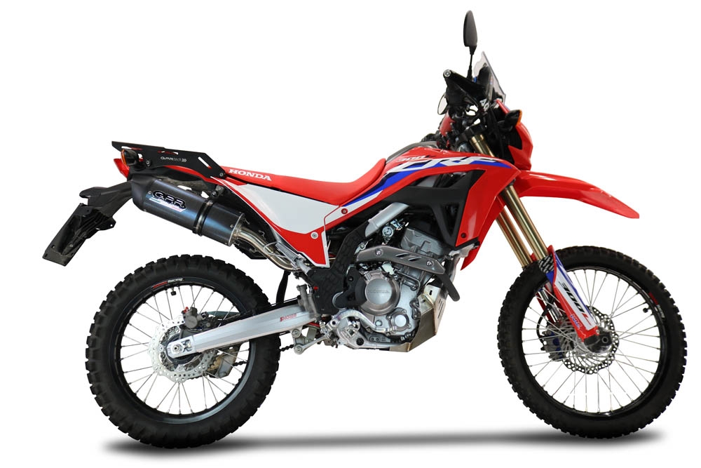 Esapament GPR compatibil cu Honda Crf 300 L - Rally 2021 Evacuare slip-on omologata, inclusiv db killer detașabil, cot de legătură și catalizator,Furore Evo4 Poppy