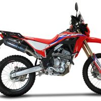 Esapament GPR compatibil cu Honda Crf 300 L - Rally 2021 Evacuare slip-on omologata, inclusiv db killer detașabil, cot de legătură și catalizator,Furore Evo4 Poppy