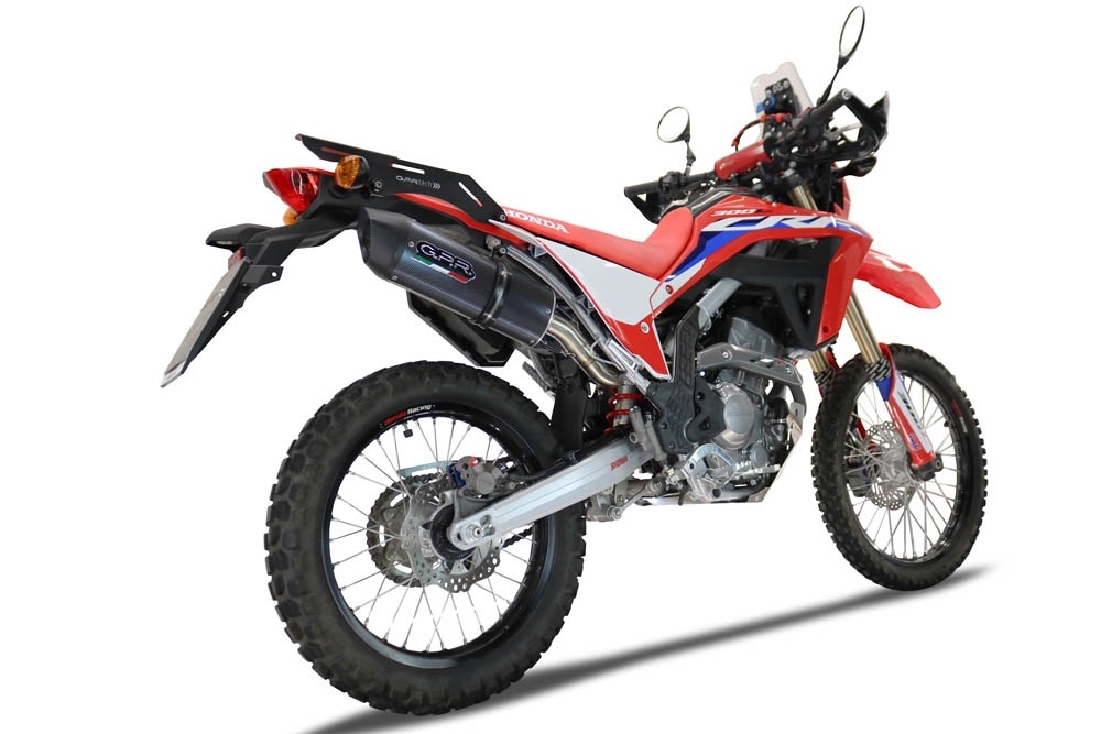 Esapament GPR compatibil cu Honda Crf 300 L - Rally 2021 Evacuare slip-on omologata, inclusiv db killer detașabil, cot de legătură și catalizator,Furore Evo4 Poppy