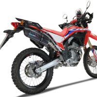 Esapament GPR compatibil cu Honda Crf 300 L - Rally 2021 Evacuare slip-on omologata, inclusiv db killer detașabil, cot de legătură și catalizator,Furore Evo4 Poppy
