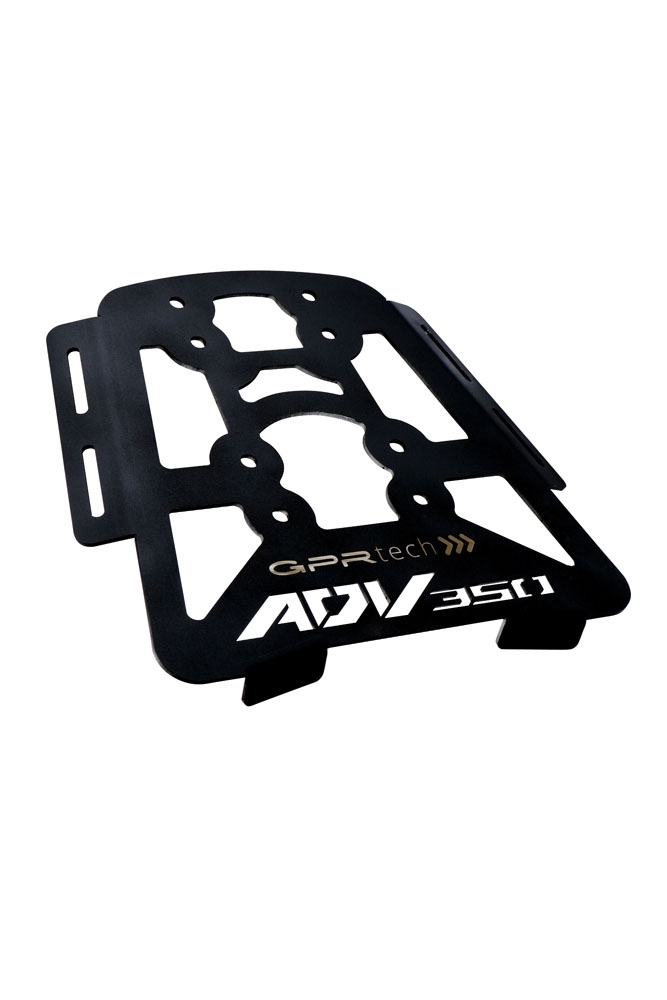 GPR TECH compatible with  Honda Forza 350 2021/2024 e5 GPR TECH Specific fitting plate Top Case ALPITECH 55 LT compatible with original luggage rack,stainless steel made with 4 anchor points