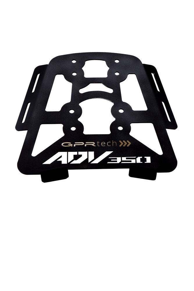 GPR TECH compatible with  Honda Forza 350 2021/2024 e5 GPR TECH Specific fitting plate Top Case ALPITECH 55 LT compatible with original luggage rack,stainless steel made with 4 anchor points