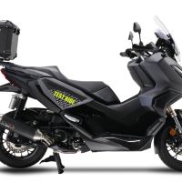 Esapament GPR compatibil cu Honda Adv 350 2022 Sistem de evacuare slip-on omologat, inclusiv db killer și catalizator detașabil,Pentascooter