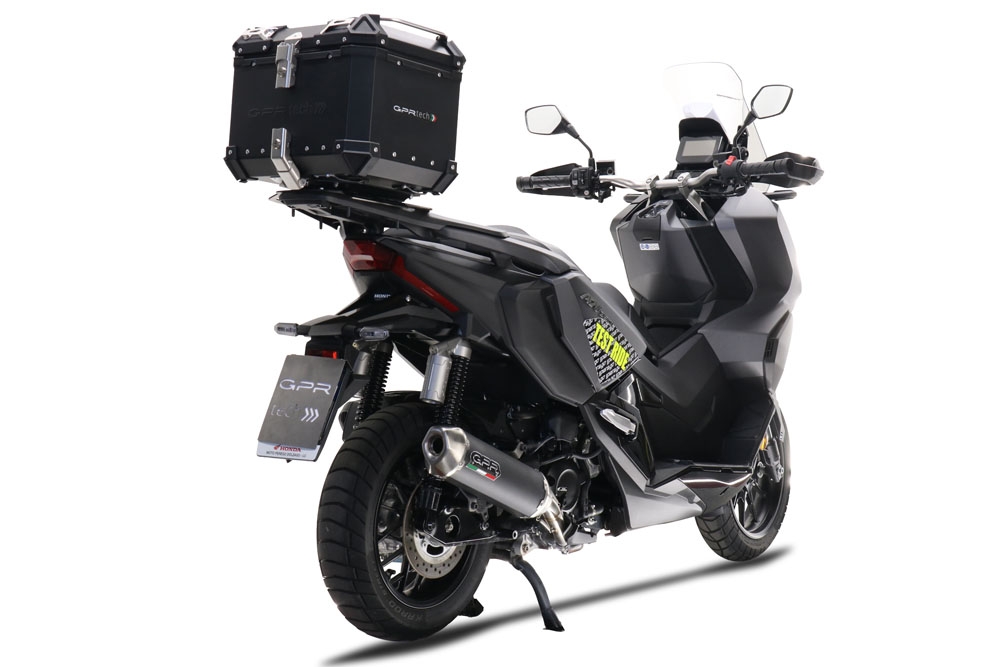 Esapament GPR compatibil cu Honda Adv 350 2022 Sistem de evacuare slip-on omologat, inclusiv db killer și catalizator detașabil,Pentascooter