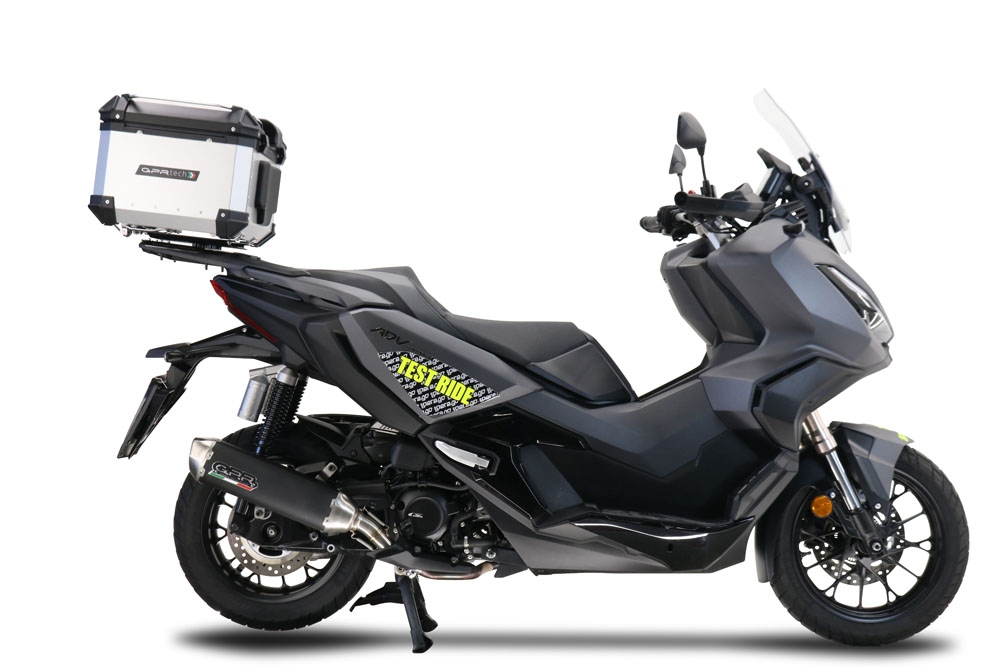Esapament GPR compatibil cu Honda Adv 350 2022 Sistem de evacuare slip-on omologat, inclusiv db killer și catalizator detașabil,Pentascooter