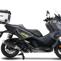 Esapament GPR compatibil cu Honda Adv 350 2022 Sistem de evacuare slip-on omologat, inclusiv db killer și catalizator detașabil,Pentascooter